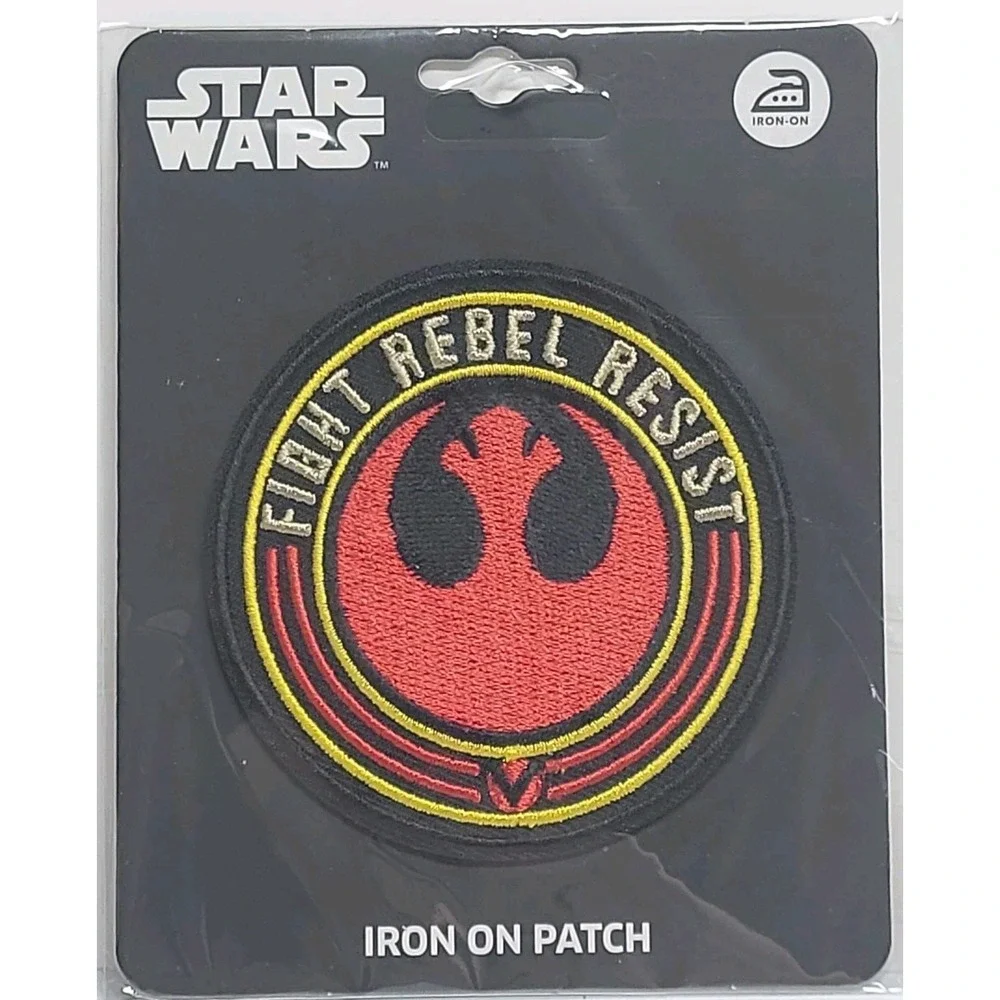 New Star Wars Official Fight Rebel Resist Embroidered Iron On Patch Craft Sewing